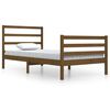 vidaXL S&auml;ngram honungsbrun massiv furu 100x200 cm