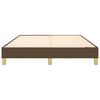 vidaXL Boxspring-s&auml;ngram m&ouml;rkbrun 140x190 cm tyg