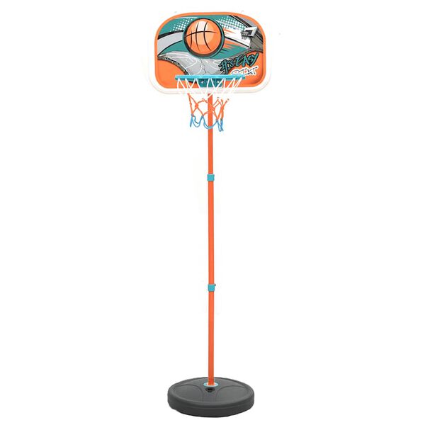 vidaXL Flyttbar basketkorg justerbar 133-160 cm