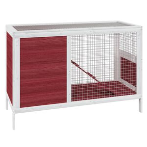 vidaXL Kaninbur mocka 103x44x69,5 cm massiv furu