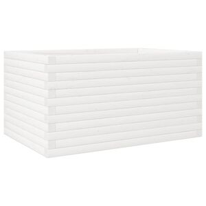 vidaXL Odlingsl&aring;da 90x60x46 cm vit massiv furu