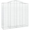 vidaXL Gabion b&aring;gformad 200x50x180/200 cm galvaniserat j&auml;rn