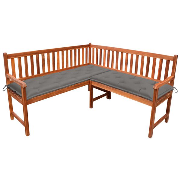 vidaXL H&ouml;rnb&auml;nk f&ouml;r tr&auml;dg&aring;rden med dynor 150 cm massivt akaciatr&auml;