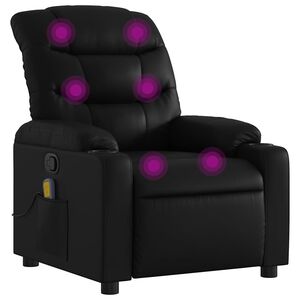 vidaXL Massagef&aring;t&ouml;lj svart konstl&auml;der