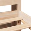 vidaXL S&auml;ng med bokhylla utan madrass 140x190cm massiv furu