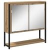 vidaXL Spegelsk&aring;p Artisan Ek 60 x 16 x 60 cm Konstruerat tr&auml;