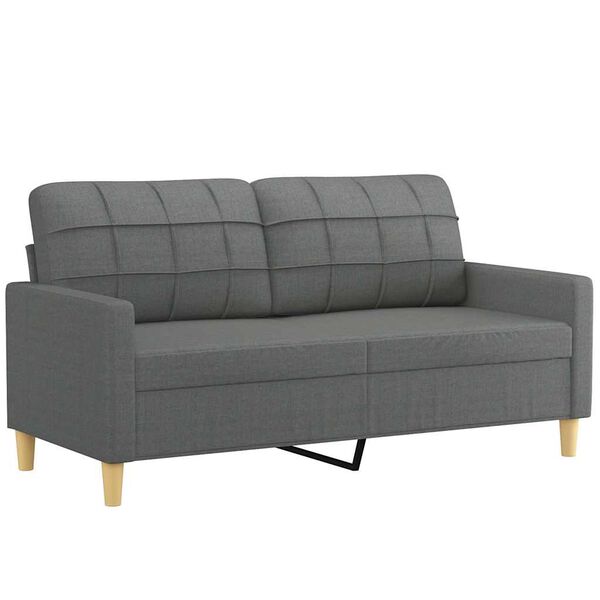 vidaXL Soffa 2-sits mörkgrå 140 cm tyg