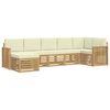 vidaXL Utomhussoffset 7 pcs Vit och gr&auml;dde