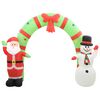 vidaXL Uppbl&aring;sbar juldekoration jultomte & sn&ouml;gubbe LED 223 cm
