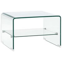 vidaXL Soffbord genomskinlig 50x45x33 cm härdat glas
