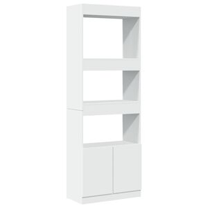 vidaXL H&ouml;gsk&aring;p vit 63x33x180 cm konstruerat tr&auml;