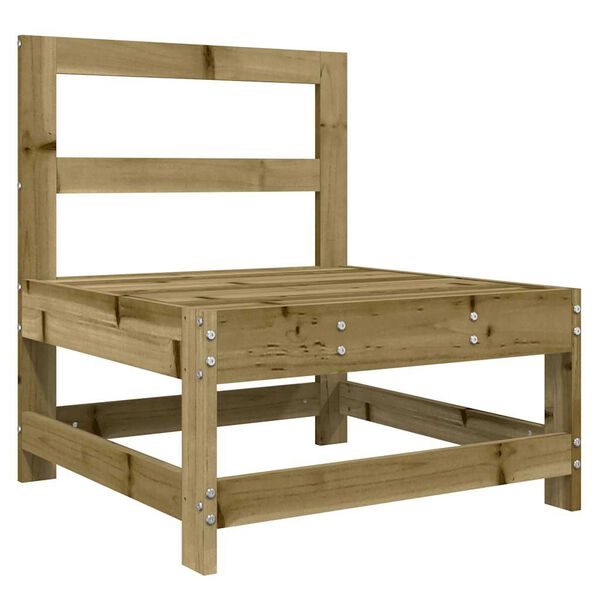 vidaXL Mittensoffa med dynor impregnerad furu