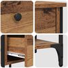 vidaXL Nattduksbord 2 pcs Brun 33,5 x 36 x 70 cm Solid &aring;tervunnen tr&auml;
