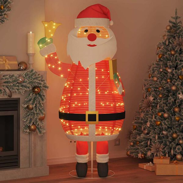 vidaXL Jultomte med 200 LED-lampor Varmvit 100 x 180 cm tyg
