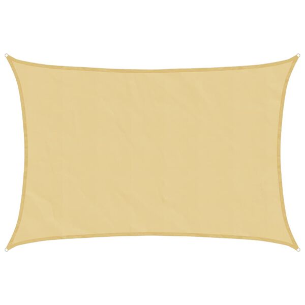 vidaXL Solsegel sandf&auml;rgat 5x4 m 100% polyesteroxford