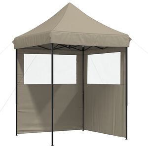 vidaXL Pop-Up hopf&auml;llbart partyt&auml;lt med 2 sidov&auml;ggar taupe