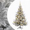 vidaXL Konstgjord julgran med julkulor 120 cm 150 LED-lampor Varmvit
