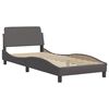 vidaXL Bed "Viana" with Mattress Grey 80x200 cm Faux Leather