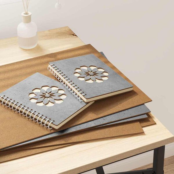 vidaXL Dekorpaneler 50 pcs Betonggrå 30 x 42 x 0.27 cm Konstruerat trä