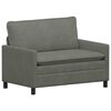 vidaXL Soffa Ljusgr&aring; 126 x 81 x 87,5 cm Tyg