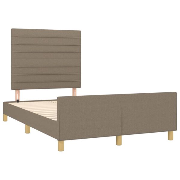vidaXL s&auml;ngram utan madrass taupe 120x190 cm tyg