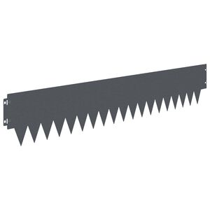 vidaXL Kant f&ouml;r gr&auml;smatta 10 st 103 x 20 cm metall Antracit