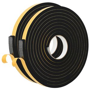 vidaXL Sj&auml;lvh&auml;ftande skumtape 2 st Svart 15mm x 5m CR skum