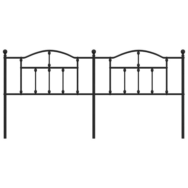 vidaXL Ers&auml;ttningsgavel metall svart 200 cm