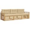 vidaXL Utomhussoffset 3 st Vit och Beige Polyester