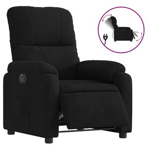 vidaXL Elektrisk reclinerf&aring;t&ouml;lj svart mikrofibertyg