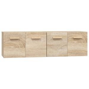 vidaXL V&auml;ggsk&aring;p 2 st sonoma-ek 60x36,5x35 cm konstruerat tr&auml;
