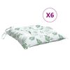 vidaXL Stolsdynor 6 st bladm&ouml;nster 40x40x7 cm tyg