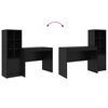 vidaXL Skrivbord med l&aring;da 2 pcs Svart Ek