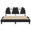 vidaXL Bed Frame "Viana" without Mattress Black and White 140x190 cm Faux Leather