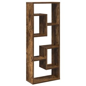 vidaXL V&auml;gghylla r&ouml;kf&auml;rgad ek 36x16x90 cm konstruerat tr&auml;