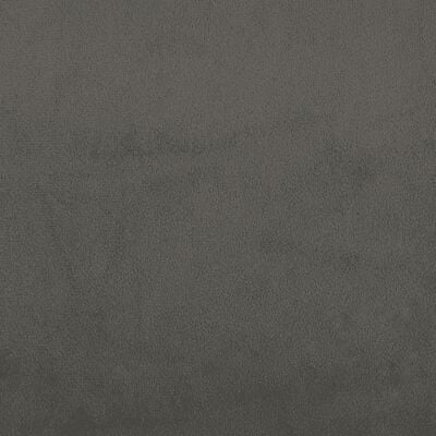 vidaXL Ramsäng med madrass mörkgrå 140x200 cm sammet