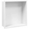 vidaXL Duschnisch matt vit 32x32x9 cm rostfritt st&aring;l