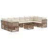 vidaXL Tr&auml;dg&aring;rdsoffset 11 pcs Beige konstrotting
