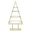 vidaXL Metall julgran med stativ Guld 60 cm Pulverlackerad stål