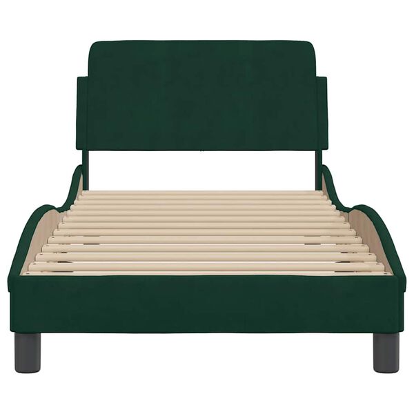 vidaXL Bed Frame "Dover" Dark Green 80x200 cm Velvet