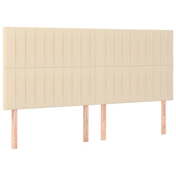 vidaXL S&auml;nggavel creme 200x5x118/128 cm tyg