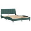 vidaXL Bed Frame without Mattress "Hanko" Dark Green 140x200 cm Velvet