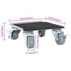 vidaXL M&ouml;belhjul 4 st med lyftare 13,5x13,5x6 cm st&aring;l 1300 kg