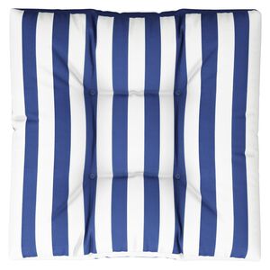vidaXL Palldyna bl&aring;&vit randig 70x70x12 cm tyg