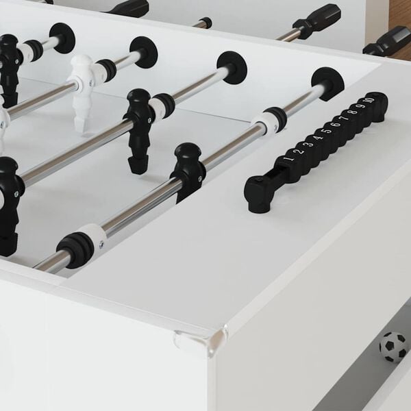 vidaXL Fotbollsbord 2 pcs Vit 146,5 x 74 x 85 cm Konstruerat tr&auml;