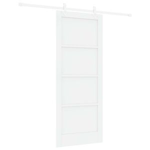 vidaXL Skjutd&ouml;rr Vit 83 x 202 cm Massiv furu