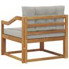 vidaXL Utomhus Mellansoffa Massivt Akaciatr&auml; Naturf&auml;rg