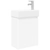 vidaXL Badrumsspegel med kran Vit 45,5 x 25,5 x 84 cm