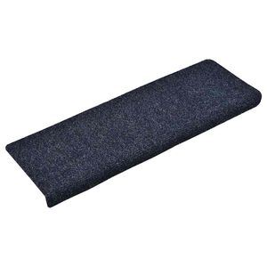 vidaXL Trappmattor sj&auml;lvh&auml;ftande 15 st 65x21x4 cm bl&aring; rektangul&auml;r kant