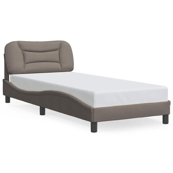 vidaXL Bed Frame without Mattress "Hvar" Taupe 80x200 cm Fabric